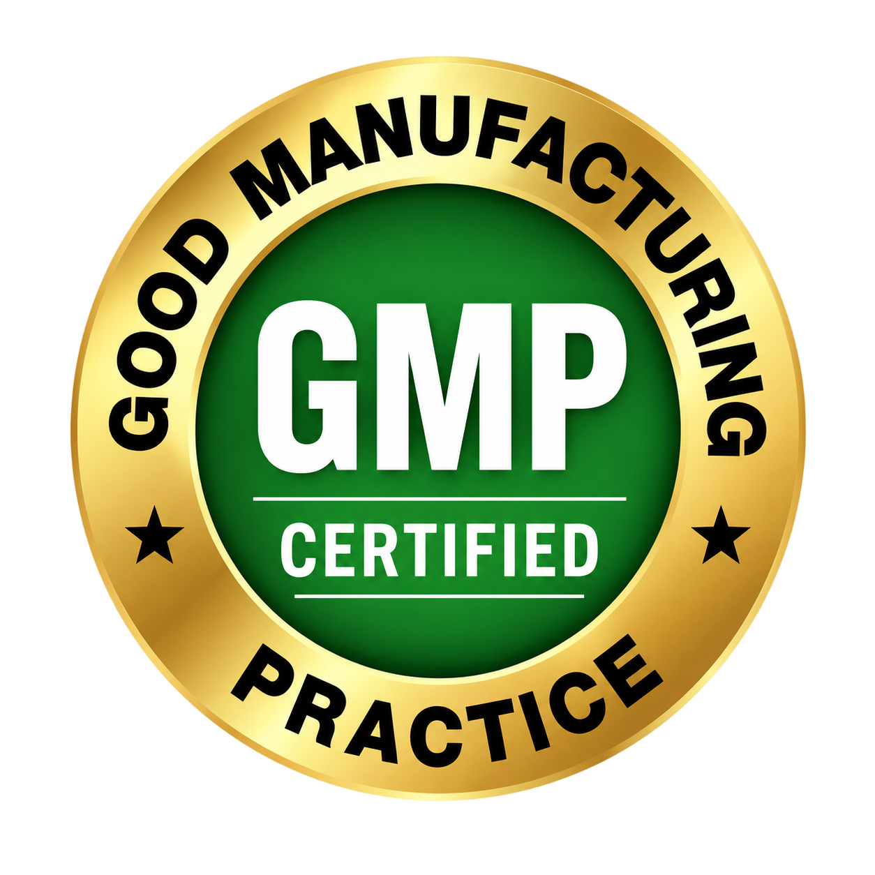 GMP Certified Good Manufacturing Practice logo